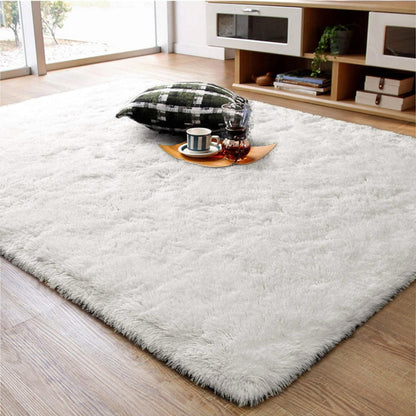 Large Soft Shag Rug Carpet Mat (Cream White, 230 x 160)