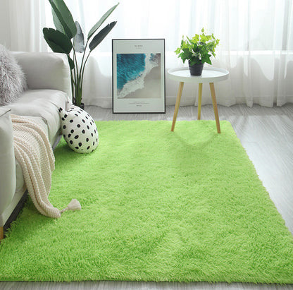 Soft Shag Rug Carpet Mat (Green,160 x 120)