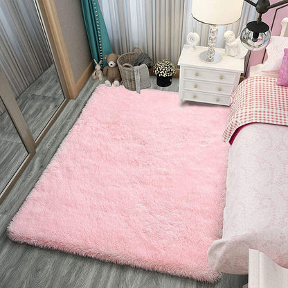 Soft Shag Rug Carpet Mat (Pink, 160 x 120)