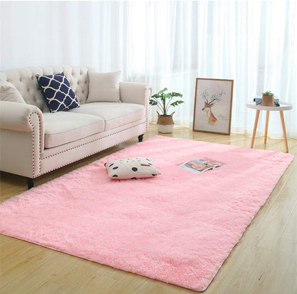 Soft Shag Rug Carpet Mat (Pink, 160 x 120)