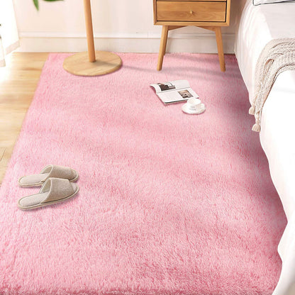 Soft Shag Rug Carpet Mat (Pink, 160 x 120)