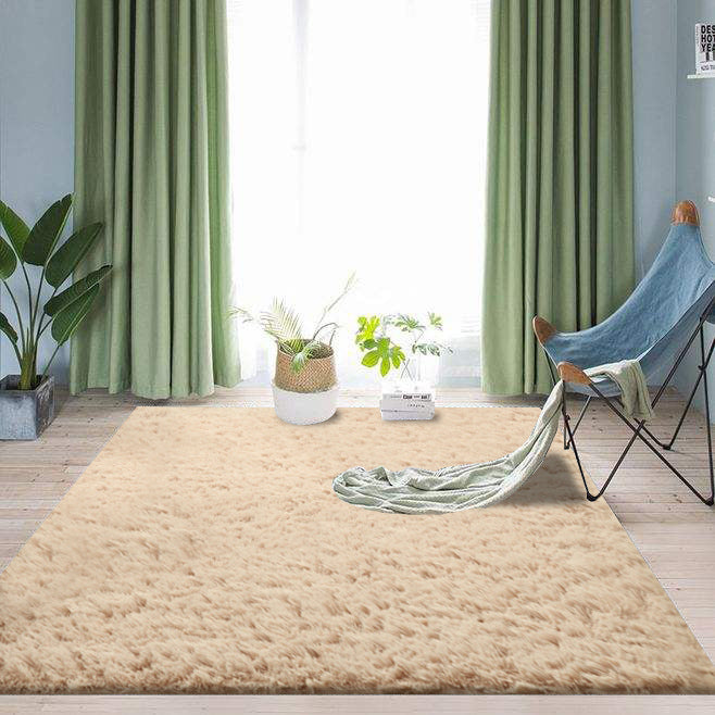 XL Extra Large Soft Shag Rug Carpet Mat (Beige, 300 x 200)