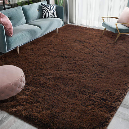 XL Extra Large Soft Shag Rug Carpet Mat (Chocolate, 300 x 200)