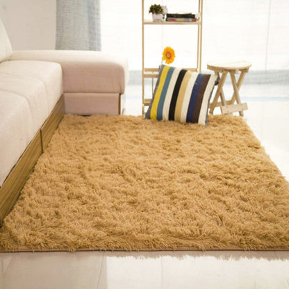 XL Extra Large Soft Shag Rug Carpet Mat (Caramel, 300 x 200)