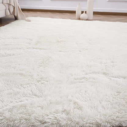 XL Extra Large Soft Shag Rug Carpet Mat (Cream White, 300 x 200)