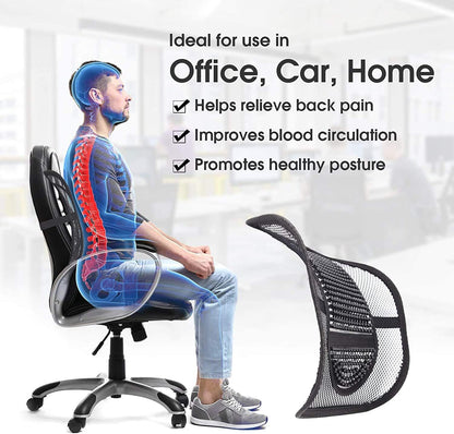 Car/Office/Home Chair 3D Multifunction Back Lumbar Support Massage Cushion