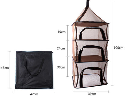 Camping Outdoor Foldable Storage Bag Mesh Dryer