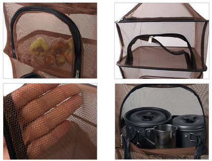 Camping Outdoor Foldable Storage Bag Mesh Dryer