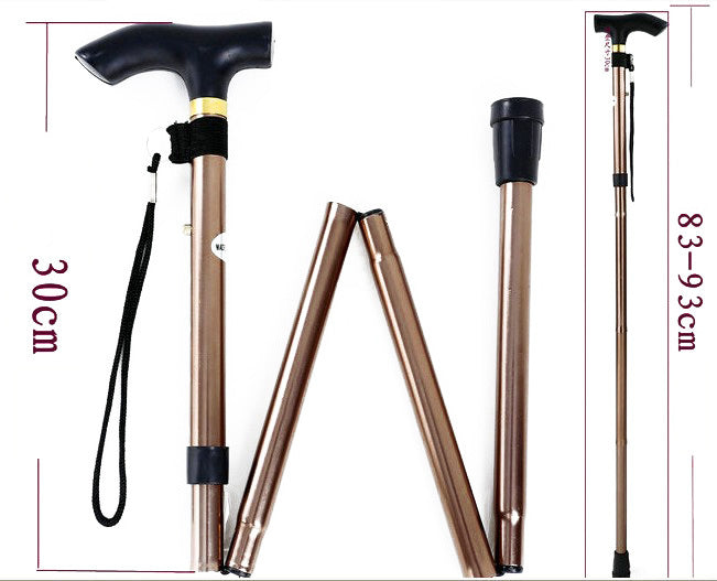 Foldable Portable Aluminum Outdoor Climbing Walking Hiking Stick Cane