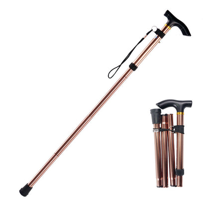 Foldable Portable Aluminum Outdoor Climbing Walking Hiking Stick Cane