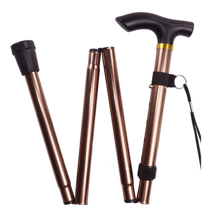 Foldable Portable Aluminum Outdoor Climbing Walking Hiking Stick Cane