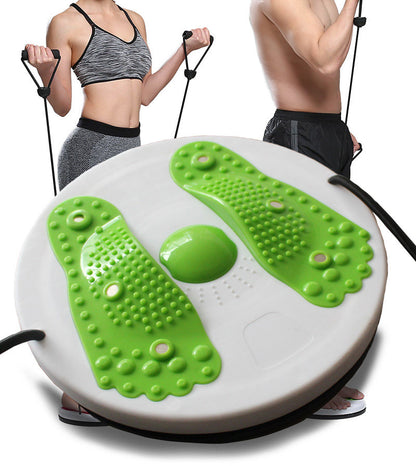 Foot Massaging Waist Twist Board with Resistance Bands