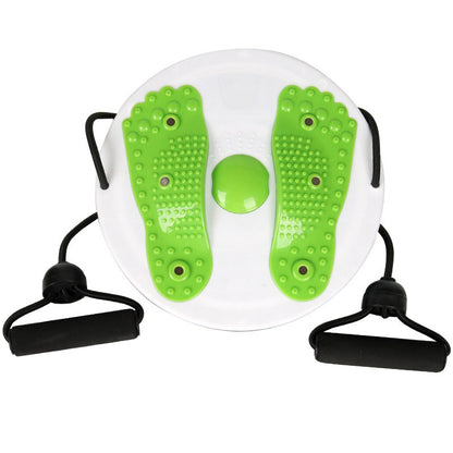 Foot Massaging Waist Twist Board with Resistance Bands