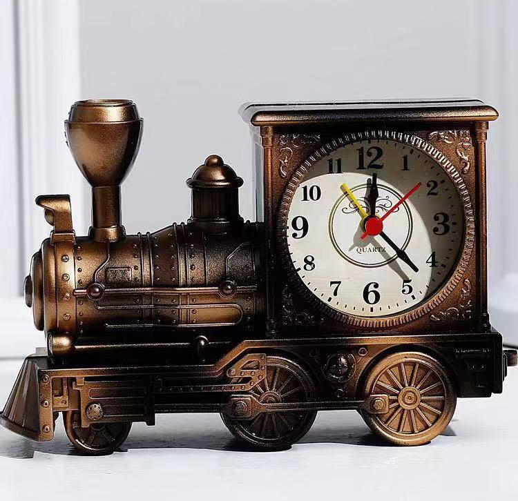 Deluxe Vintage Train Alarm Clock (Copper)