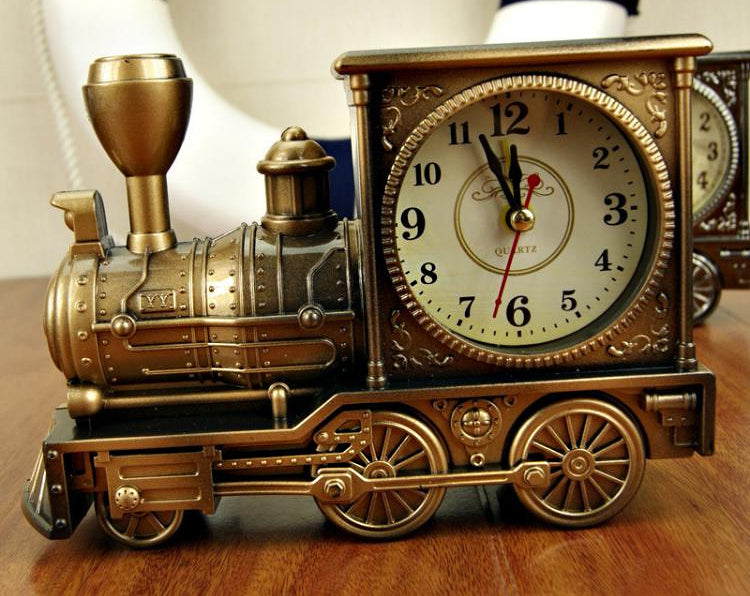 Deluxe Vintage Train Alarm Clock (Copper)