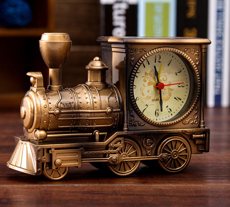 Deluxe Vintage Train Alarm Clock (Copper)