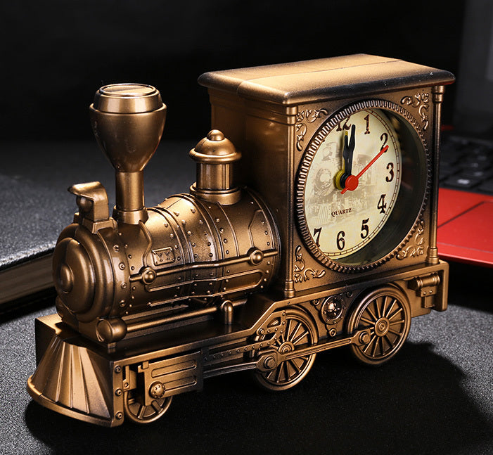 Deluxe Vintage Train Alarm Clock (Copper)