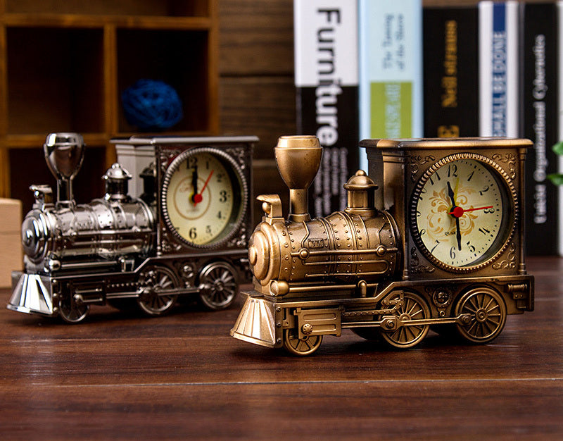 Deluxe Vintage Train Alarm Clock (Copper)