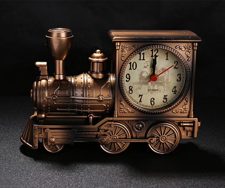 Deluxe Vintage Train Alarm Clock (Copper)