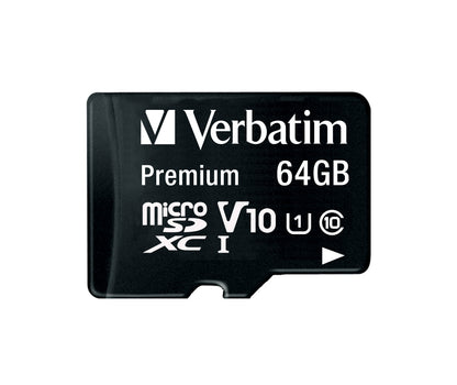 Verbatim Micro SDHC 64GB Card (Class 10) w/ Adaptor