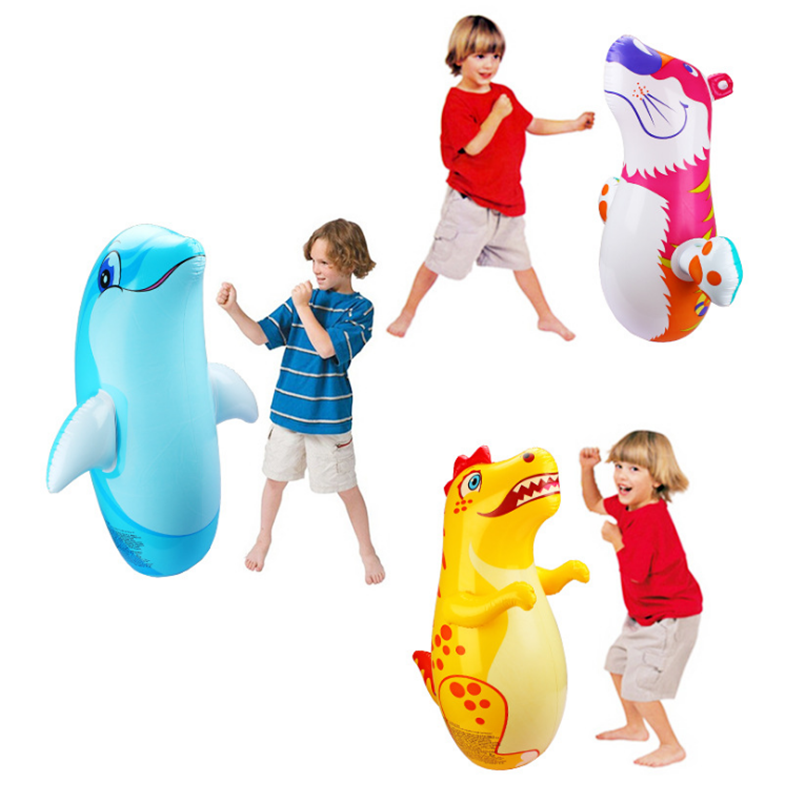 Intex Inflatable Animal Toy 3D Bop Bag (Blue Dolphin)