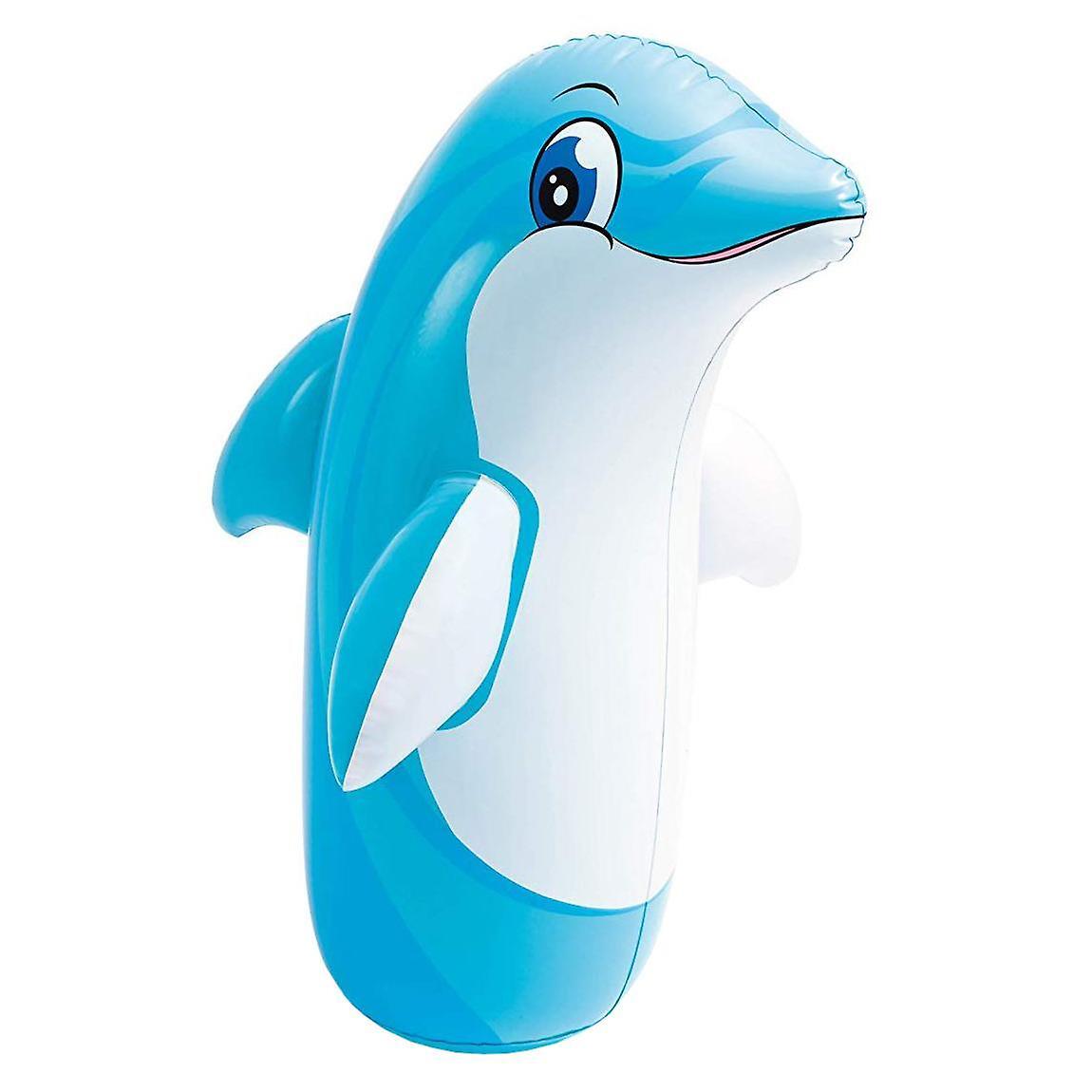 Intex Inflatable Animal Toy 3D Bop Bag (Blue Dolphin)