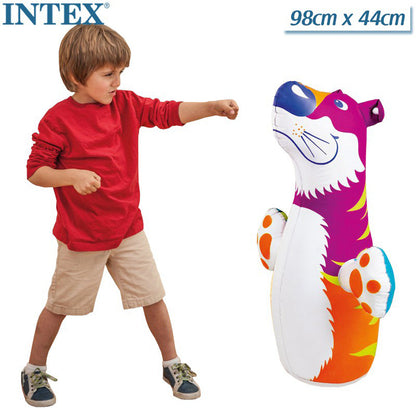 Intex Inflatable Animal Toy 3D Bop Bag (Purple Tiger)