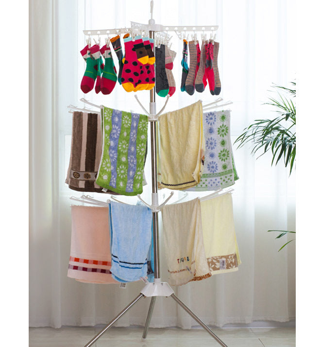 360 Degree Swivel Clothes Towel Airer Hanger Drying Rack