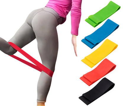 5PC Combo Pack Fitness Gym Yoga Exercise Stretching Bands