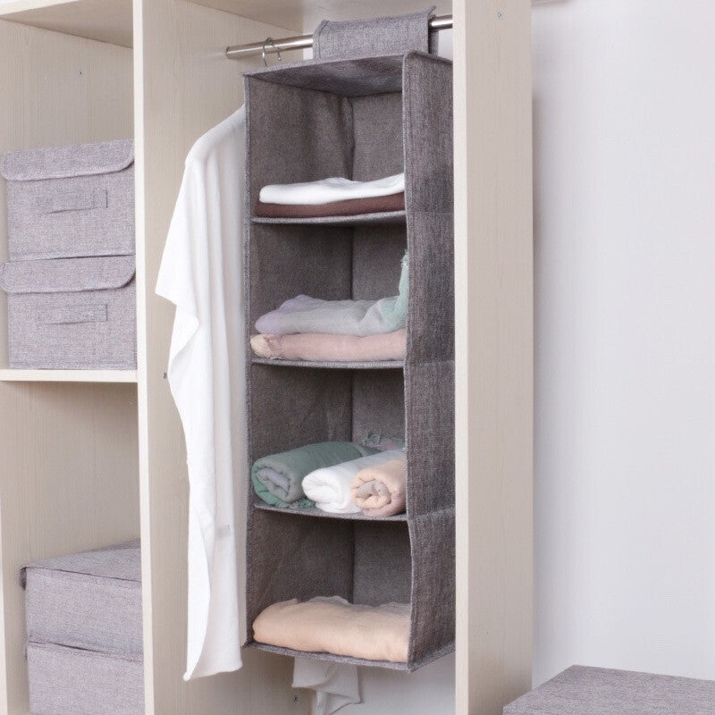 5 Level Wardrobe Cupboard Hanging Organiser