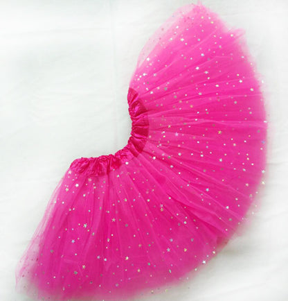 Girl's Princess Star Tutu Skirt (Pink)