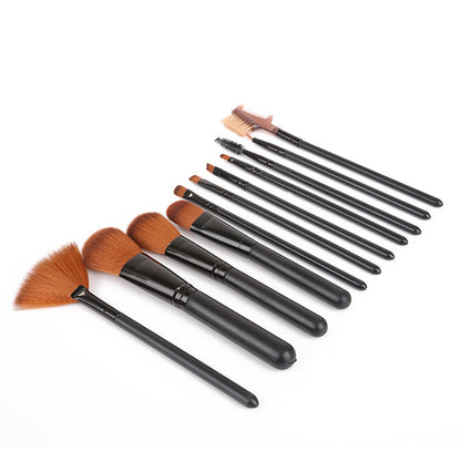 12PC Luxe Pink Professional Makeup Brush Set with Case