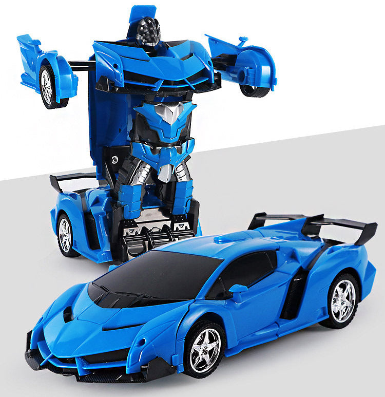 2 In 1 Robot Lamborghini Super Transformer Remote Control Car Toy (Blue)