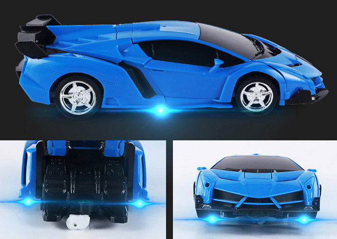 2 In 1 Robot Lamborghini Super Transformer Remote Control Car Toy (Blue)