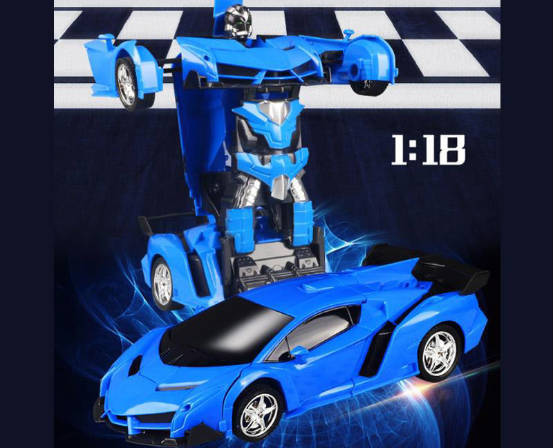 2 In 1 Robot Lamborghini Super Transformer Remote Control Car Toy (Blue)