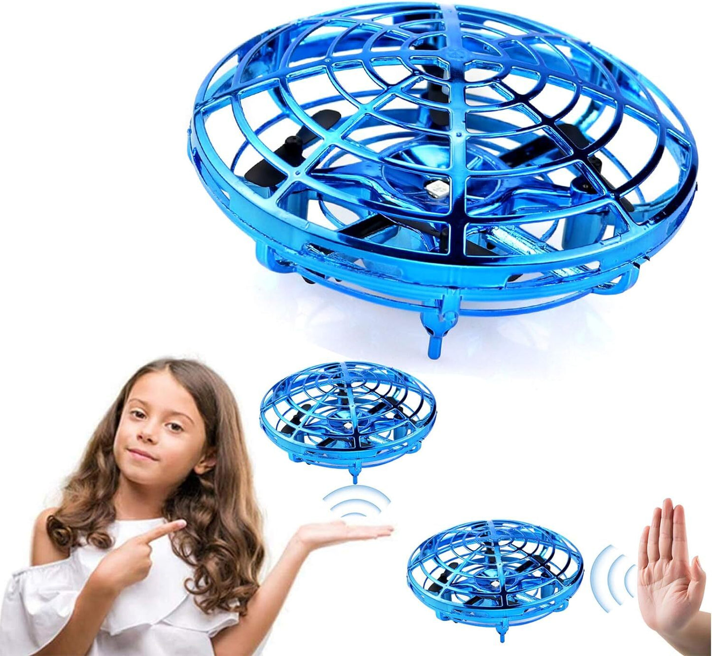 360 Rotating Hand Controlled Mini Drone UFO Motion Sensor LED Toy