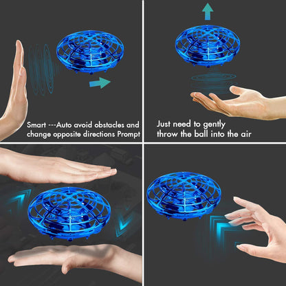 360 Rotating Hand Controlled Mini Drone UFO Motion Sensor LED Toy