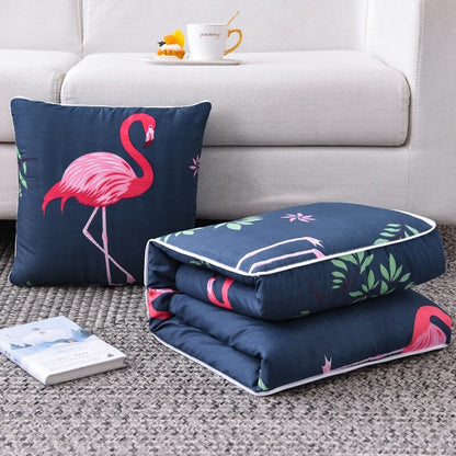 Flamingo Blanket & Cushion 2 in 1