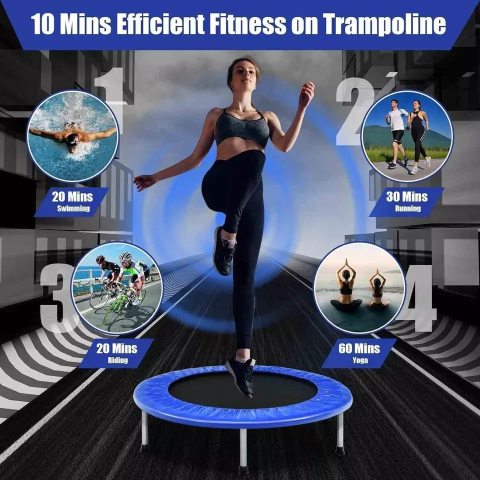 40" Mini Trampoline Home Fitness Gym (Blue)