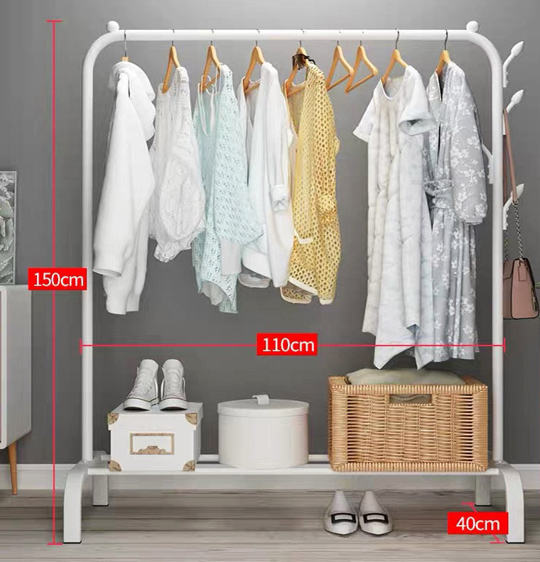 Large Coat Hanging Stand Wardrobe Clothes Hanger Rack (White)