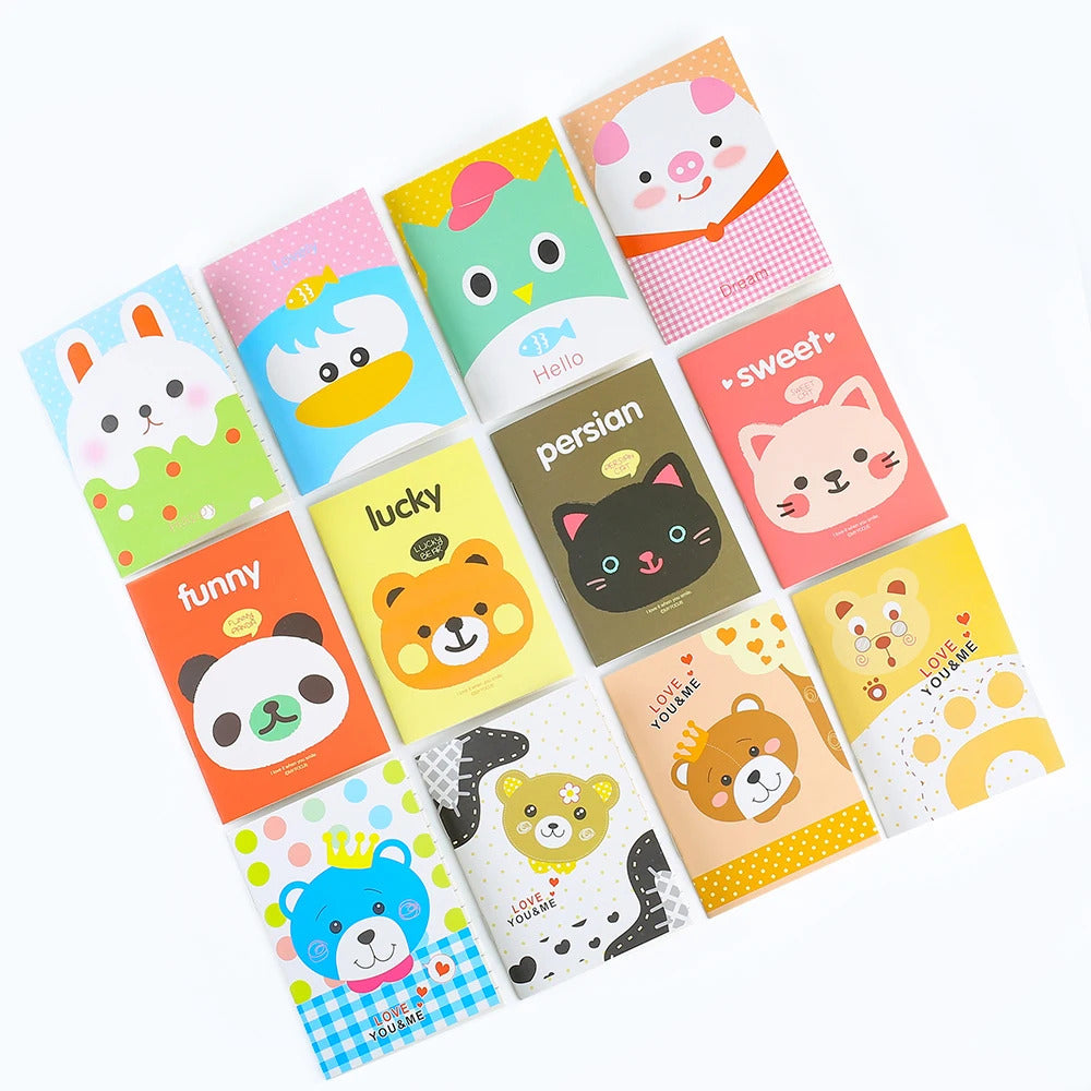 10 X Cute Anime Cartoon Mini Pocket Notebooks