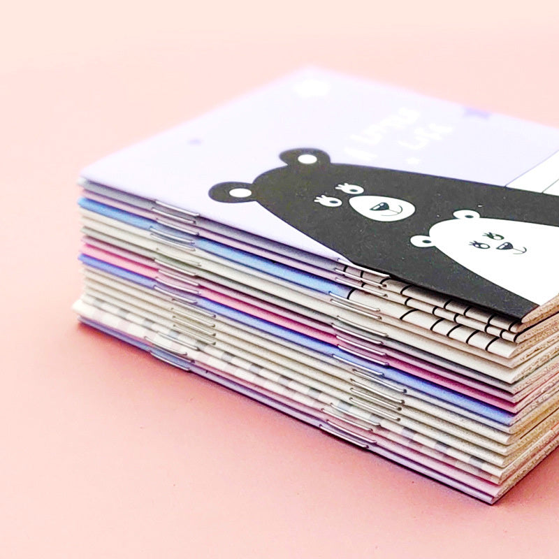 10 X Cute Anime Cartoon Mini Pocket Notebooks