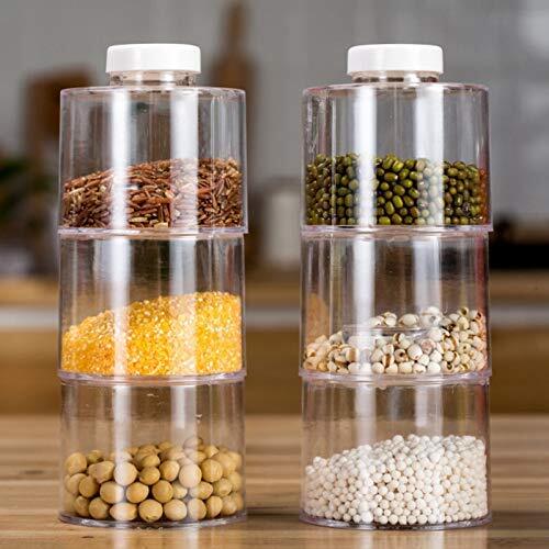 6PC Spice Tower Stack-able Storage Jar Set