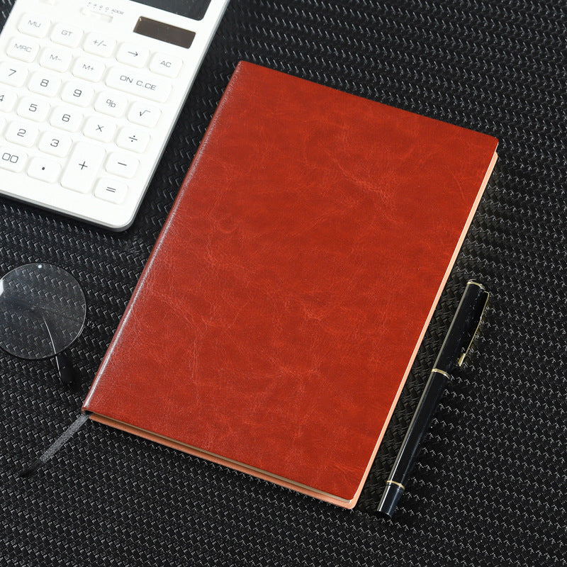 Classic Leather Like Hard Cover A5 Notebook (Brown)