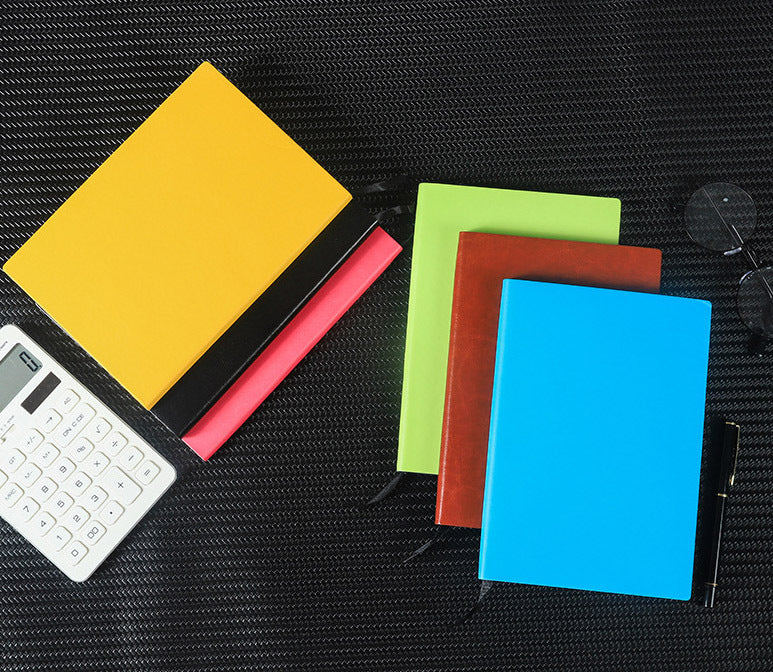 Classic Leather Like Hard Cover A5 Notebook (Yellow)