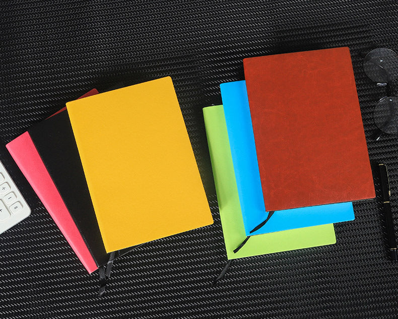 Classic Leather Like Hard Cover A5 Notebook (Yellow)