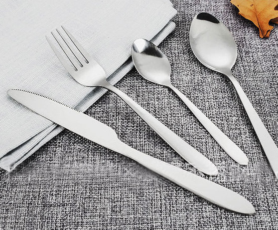 24PC Stainless Steel Knife and Fork Cutlery Set in Gold Box