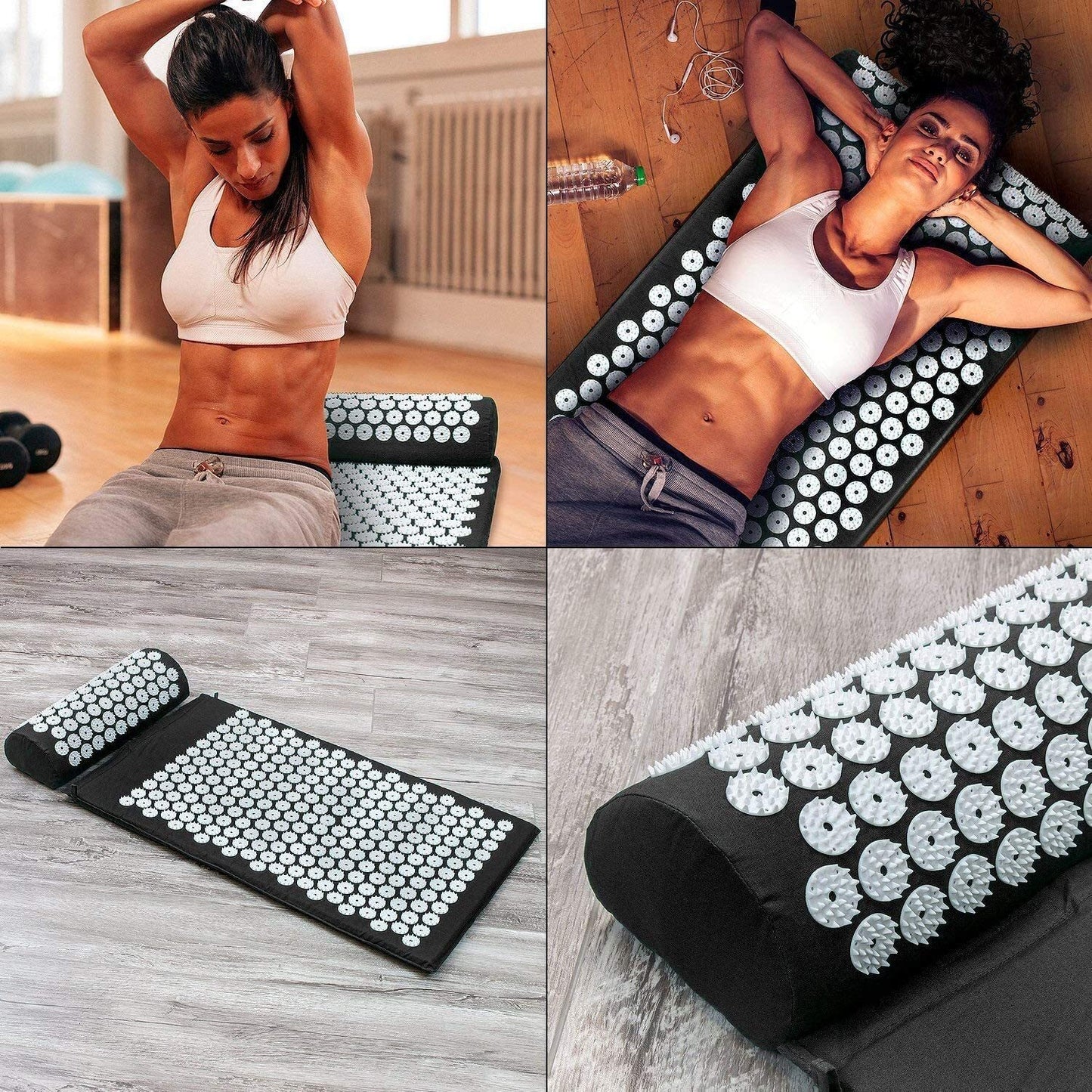 Acupressure Mat Massage Yoga Bed Cushion & Pillow Set