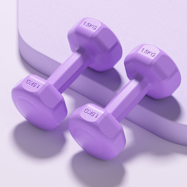 3kg Dumbbell Set 1.5kg Pair Neoprene Fitness Weights Purple