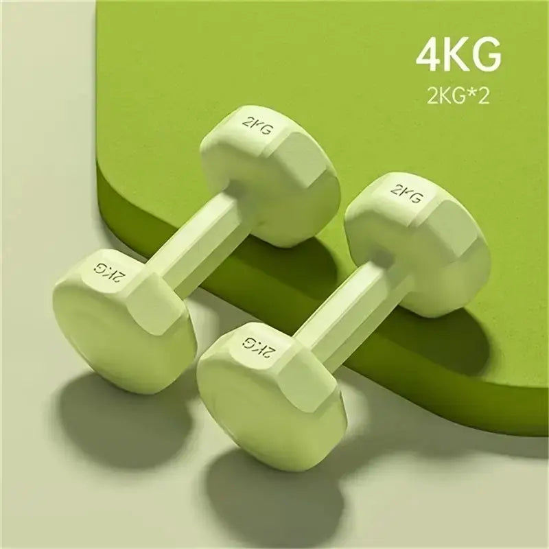 4kg Dumbbell Set 2kg Pair Neoprene Fitness Weights Green